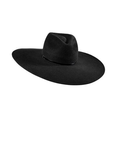 luxury black felt fedora