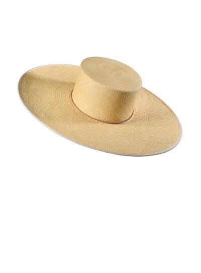 luxury natural boater style hat