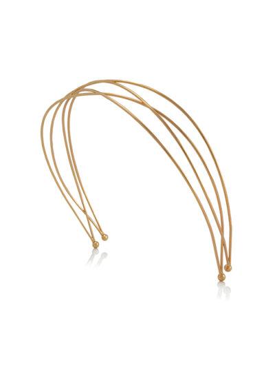 Luxury four-strand headband in golden metal