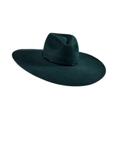 luxury green felt fedora