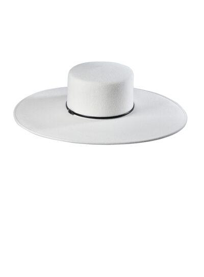 luxury white felt hat