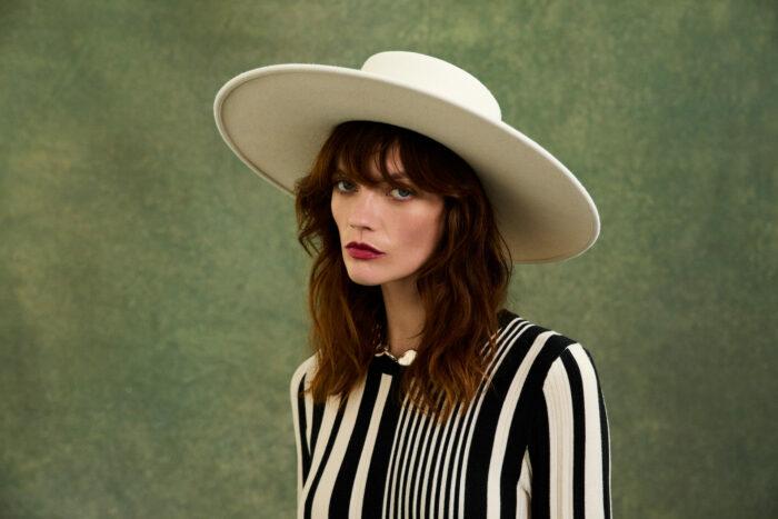 luxury white felt hat