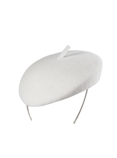 white felt beret pillbox