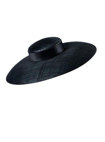 luxury black straw hat