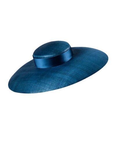 luxury blue straw hat